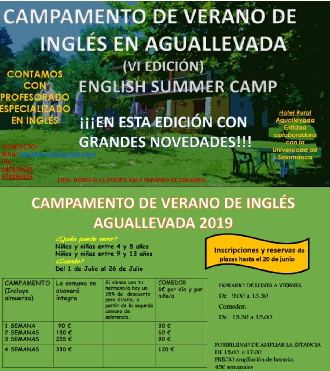 Hotel Rural Aguallevada | Campamento de Verano 0